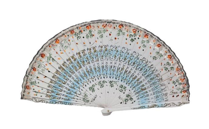 Hand painted fans with floral motifs